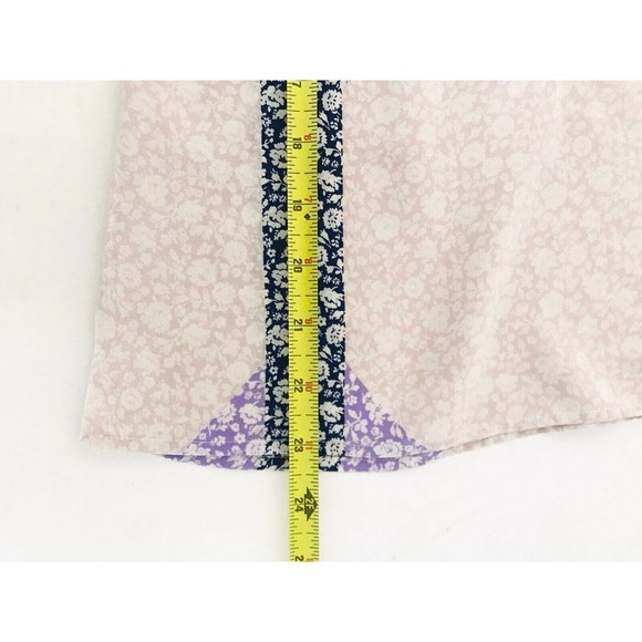 J Crew | Widowpane Silk Halter Top Womens Size 00 Purple Floral Sleeveless - Picture 9 of 11